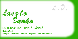 laszlo damko business card