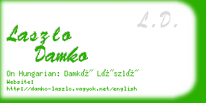 laszlo damko business card